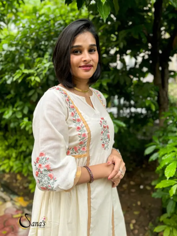 Floral Ivory Kurti
